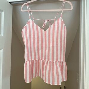 NWOT Molly Bracken Pink and White Striped Top